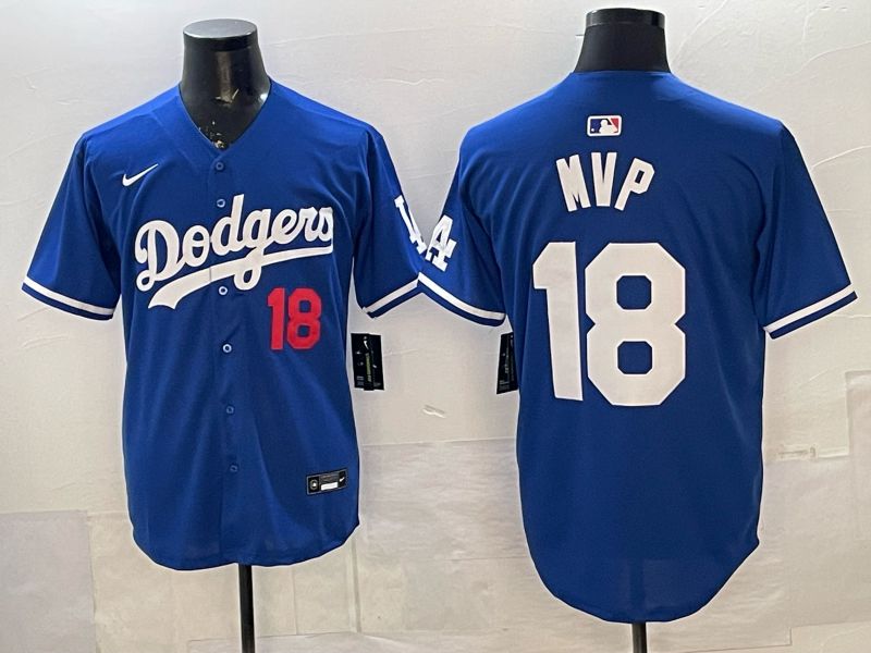 Men Los Angeles Dodgers #18 Mvp Blue 2026 Nike Game MLB Jersey 001